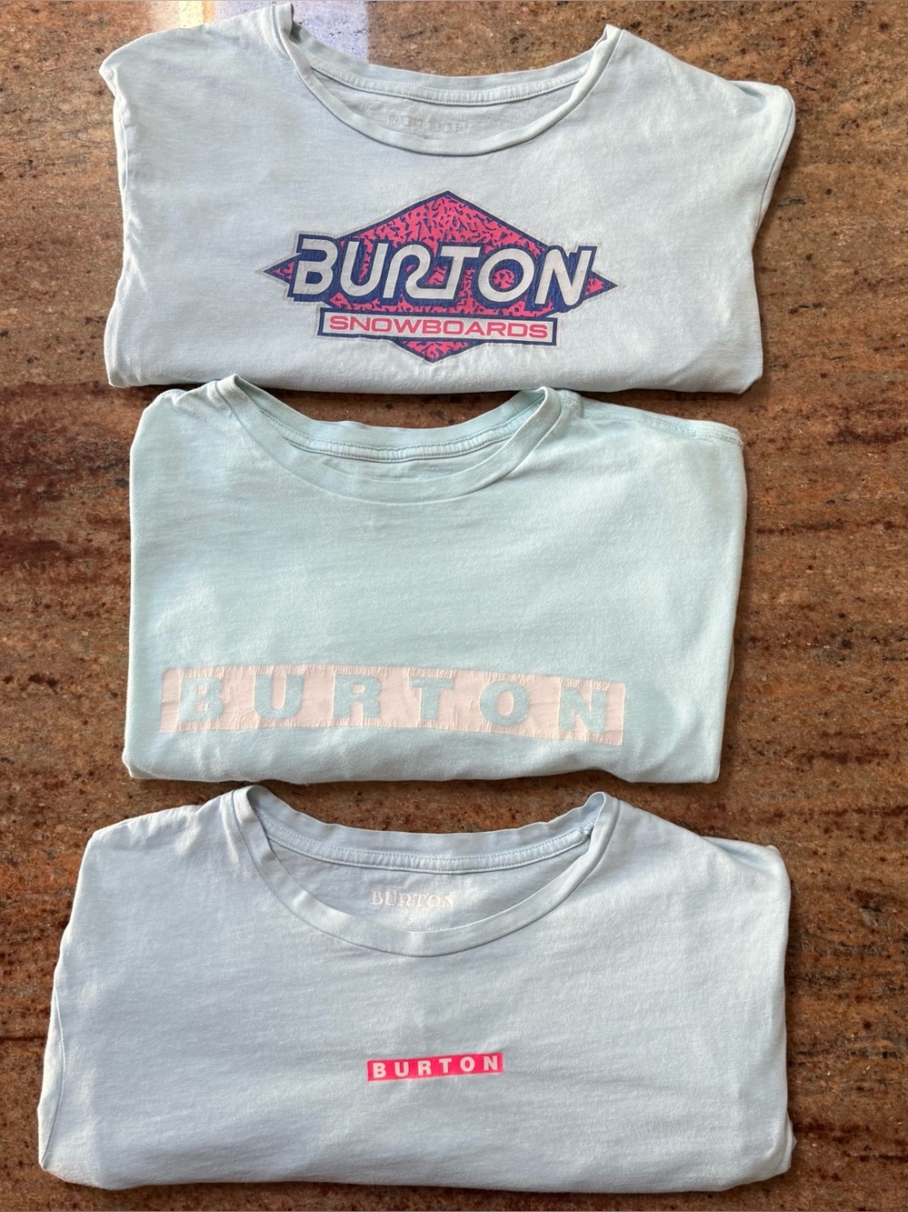 Burton Snowboard Tees - Good Well Loved Condition - Sz XS-S (Set of 3)
